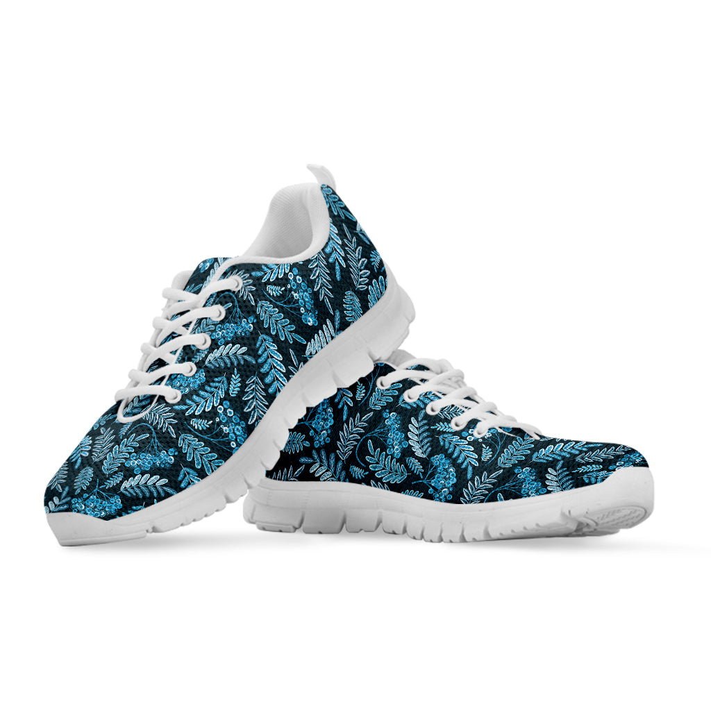 Tropical Denim Jeans Pattern Print White Sneakers