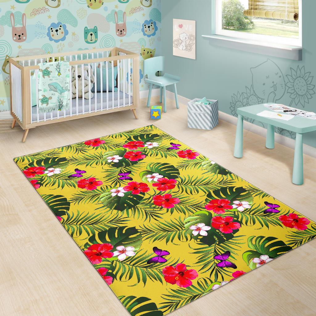 Tropical Exotic Hawaiian Pattern Print Area Rug GearFrost