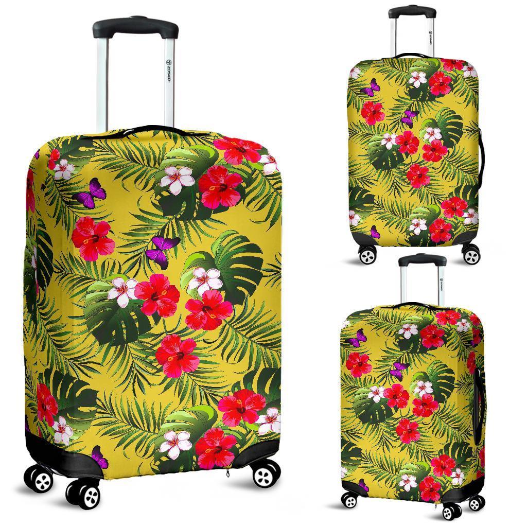 Tropical Exotic Hawaiian Pattern Print Luggage Cover GearFrost