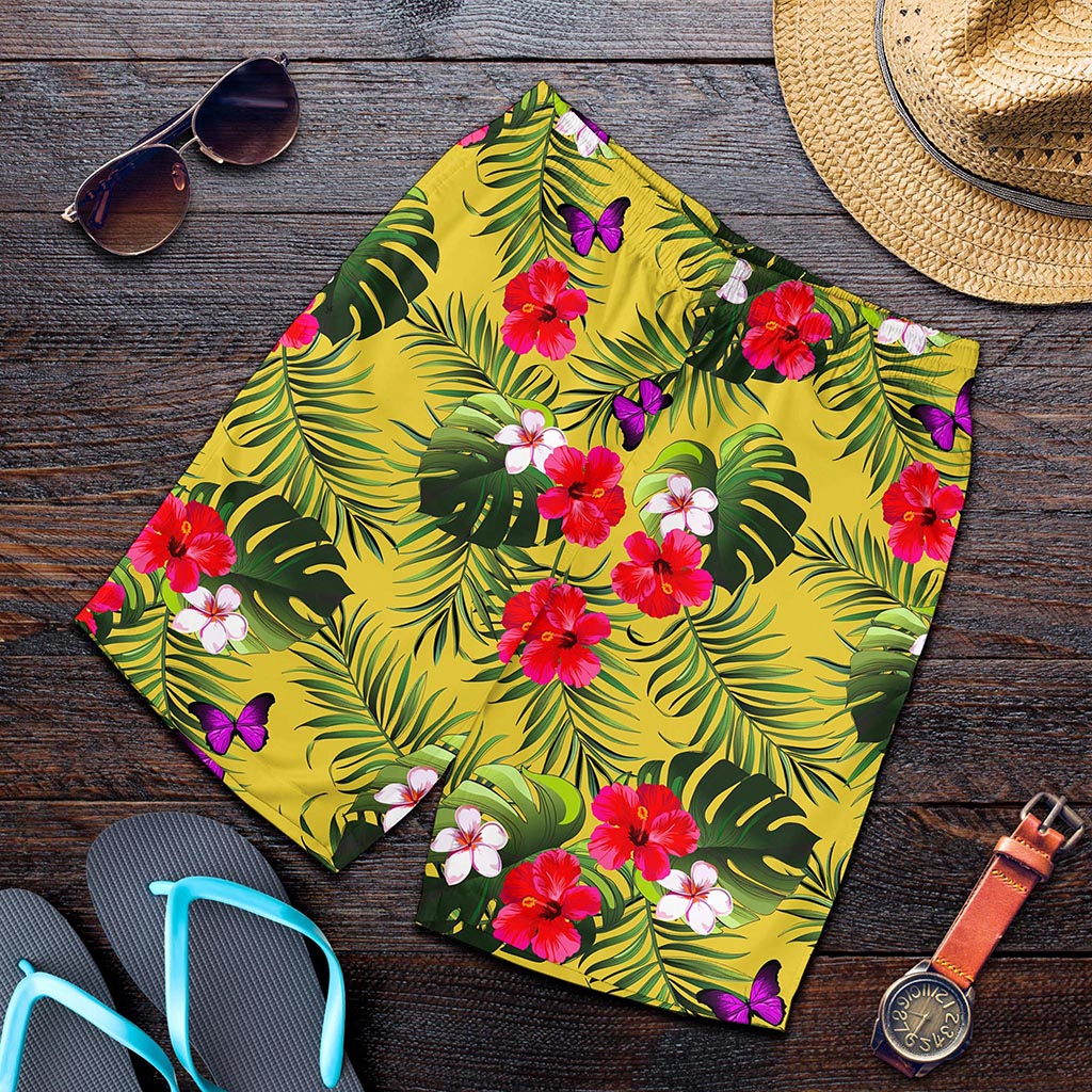 Tropical Exotic Hawaiian Pattern Print Men's Shorts