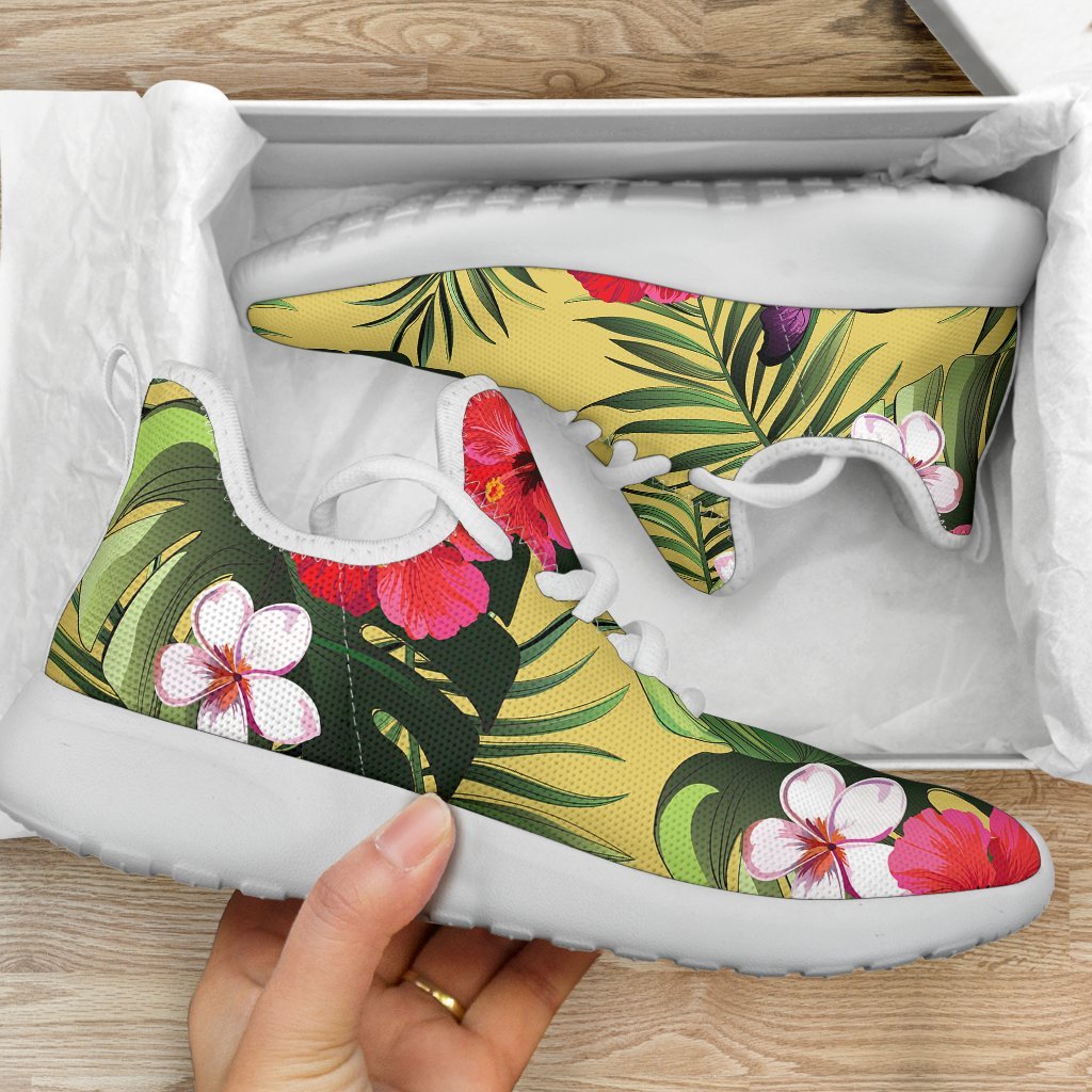 Tropical Exotic Hawaiian Pattern Print Mesh Knit Shoes GearFrost