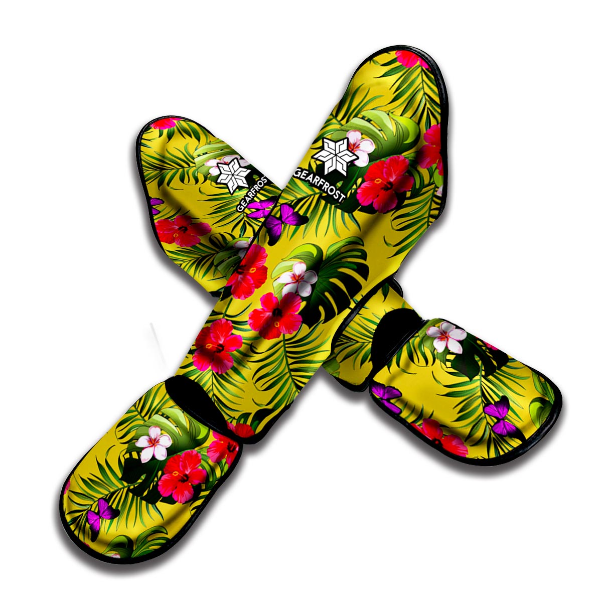 Tropical Exotic Hawaiian Pattern Print Muay Thai Shin Guard