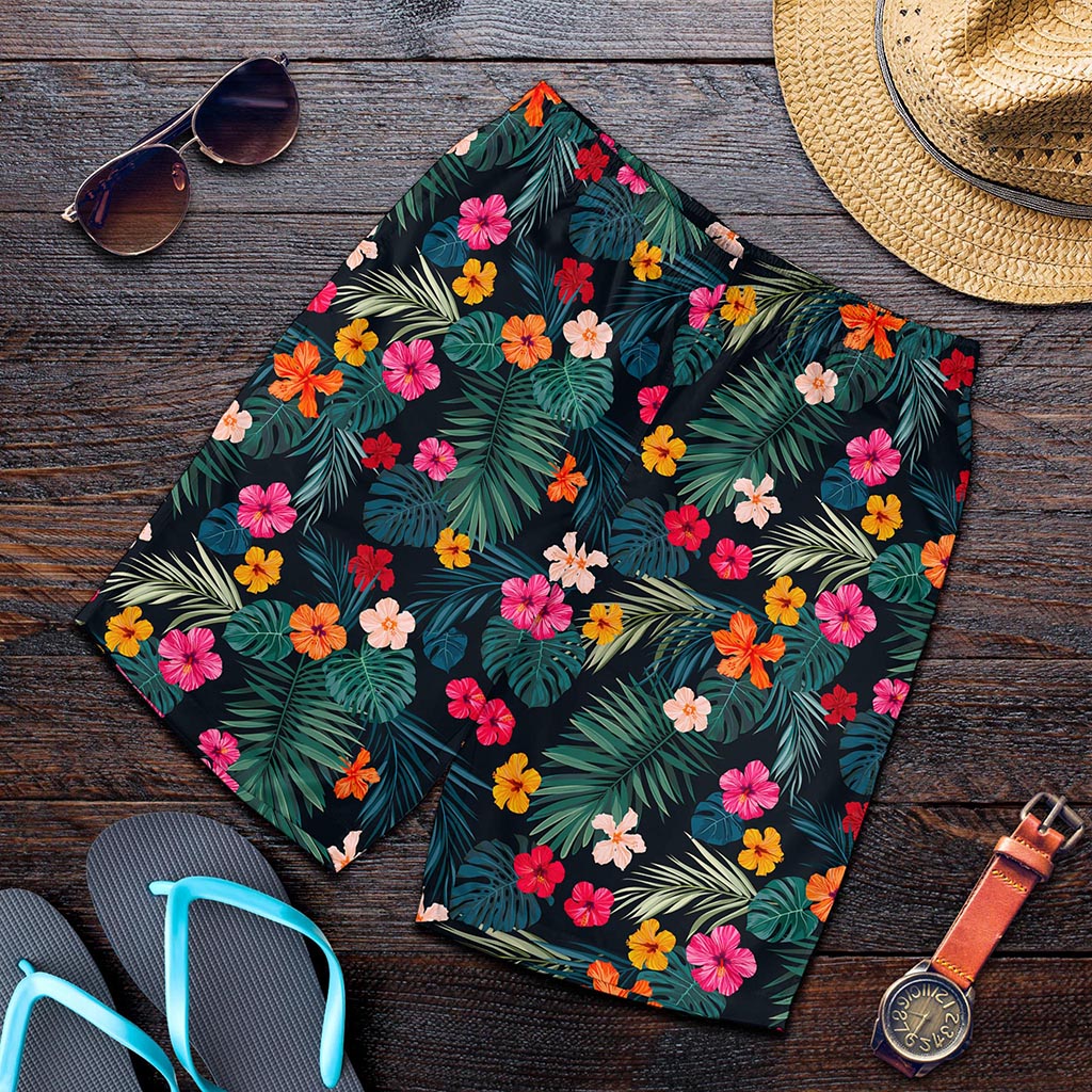 Tropical Flowers Hawaii Pattern Print Men's Shorts
