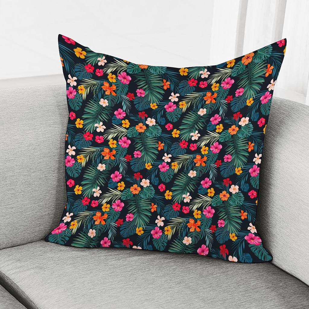 Tropical Flowers Hawaii Pattern Print Pillow Cover