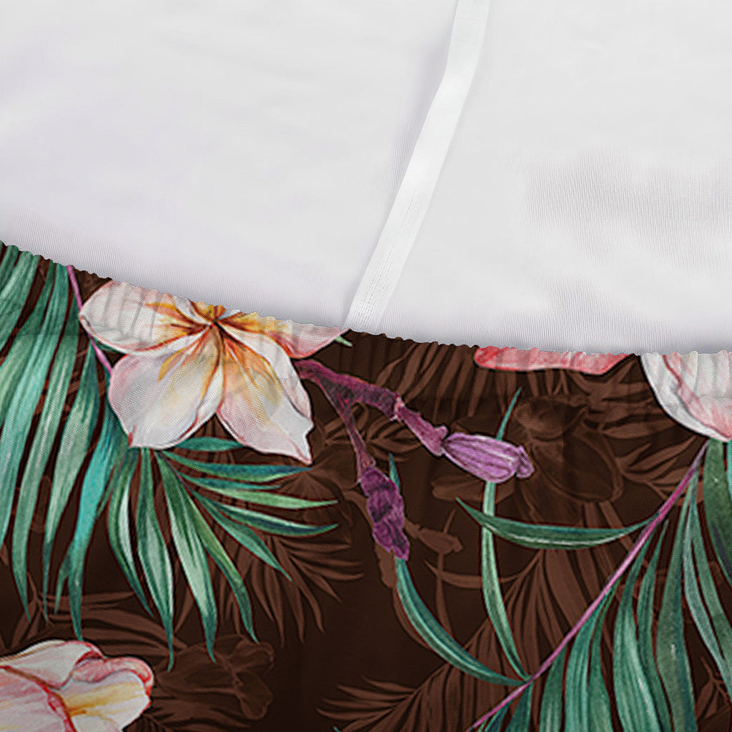Tropical Frangipani Flower Print Sofa Cover