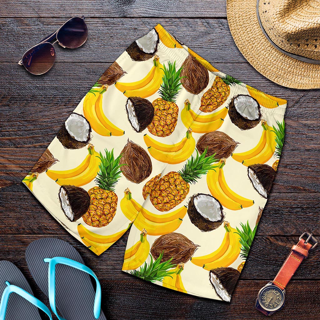Tropical Fruits Pattern Print Men's Shorts