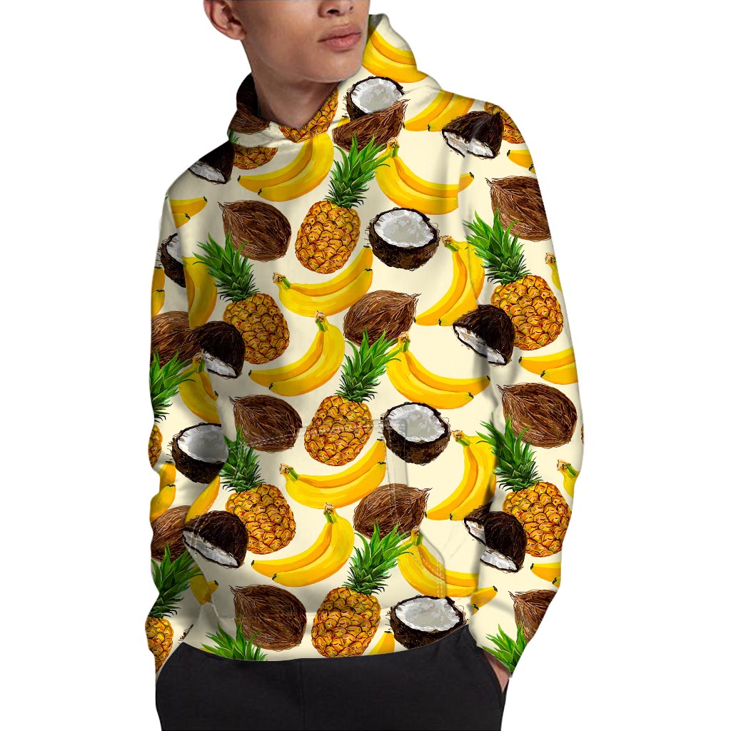 Tropical Fruits Pattern Print Pullover Hoodie