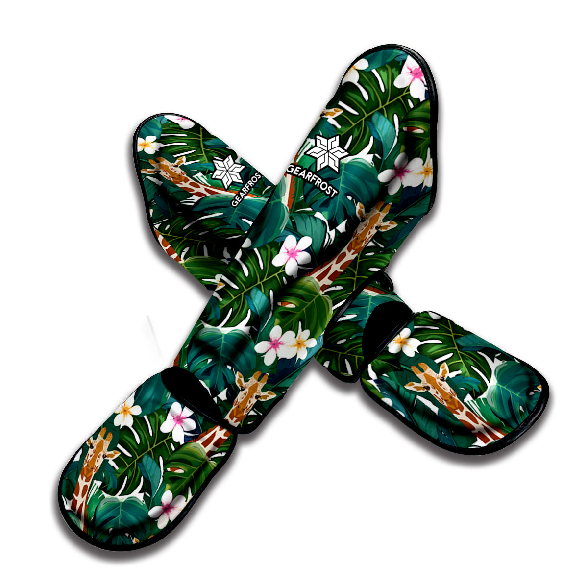 Tropical Giraffe Pattern Print Muay Thai Shin Guard