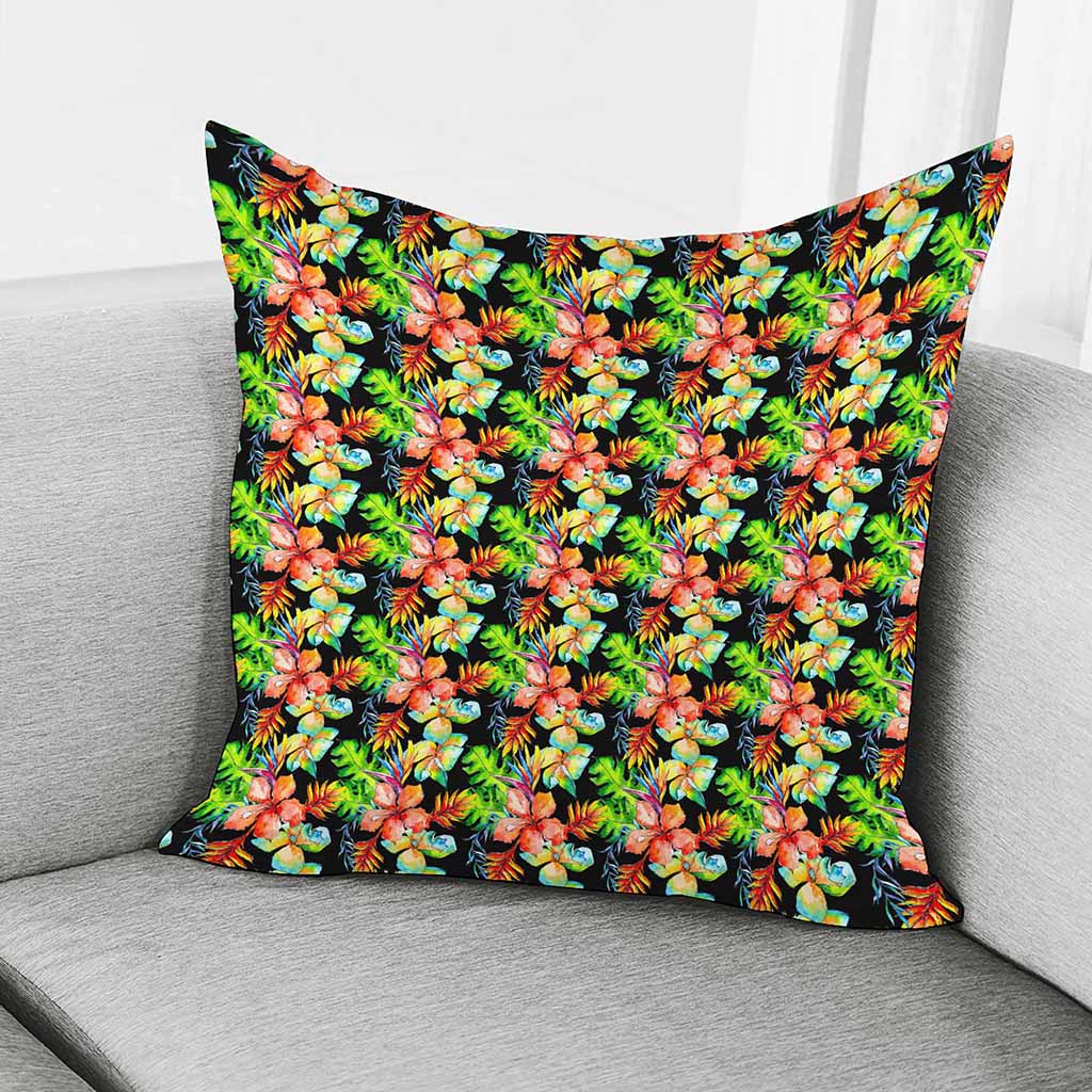 Tropical Hawaii Flowers Pattern Print Pillow Cover