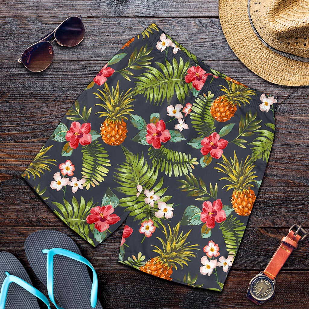 Tropical Hawaii Pineapple Pattern Print Men's Shorts