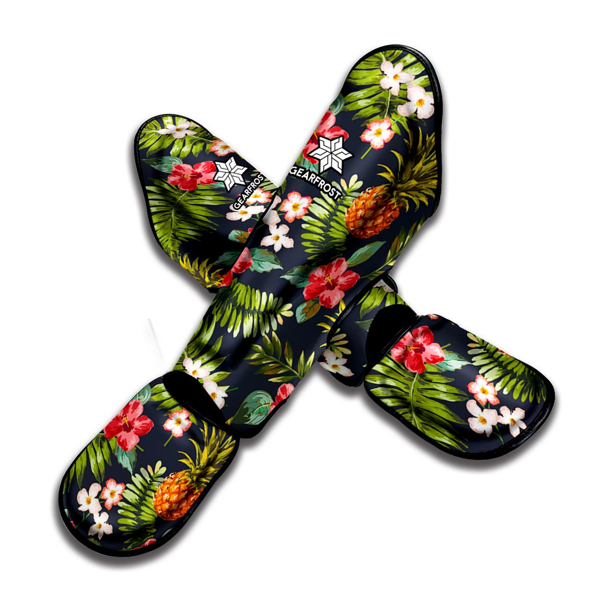 Tropical Hawaii Pineapple Pattern Print Muay Thai Shin Guard