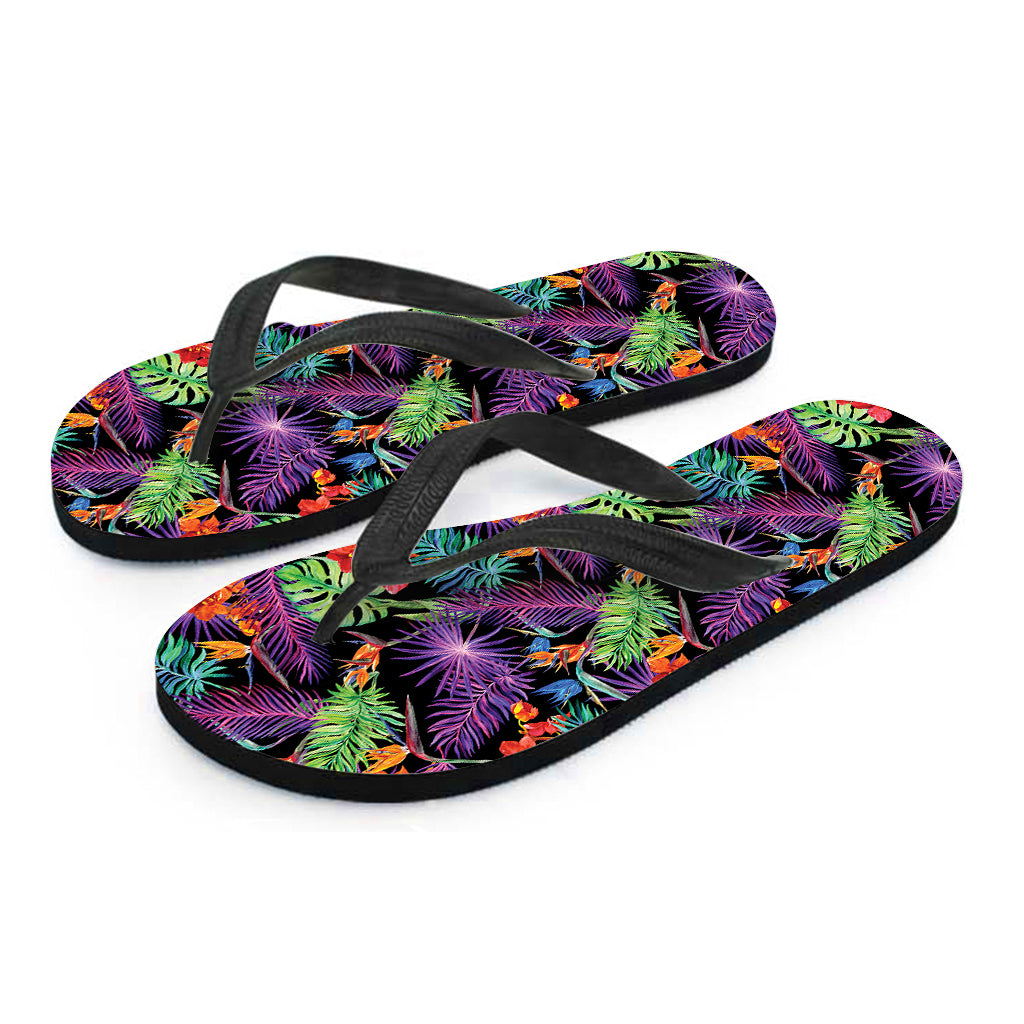 Tropical Hawaiian Jungle Print Flip Flops