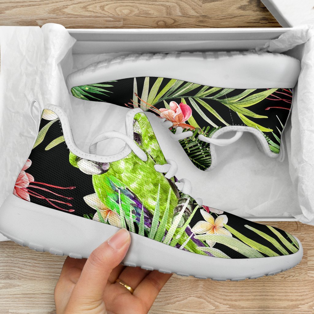 Tropical Hawaiian Parrot Pattern Print Mesh Knit Shoes GearFrost