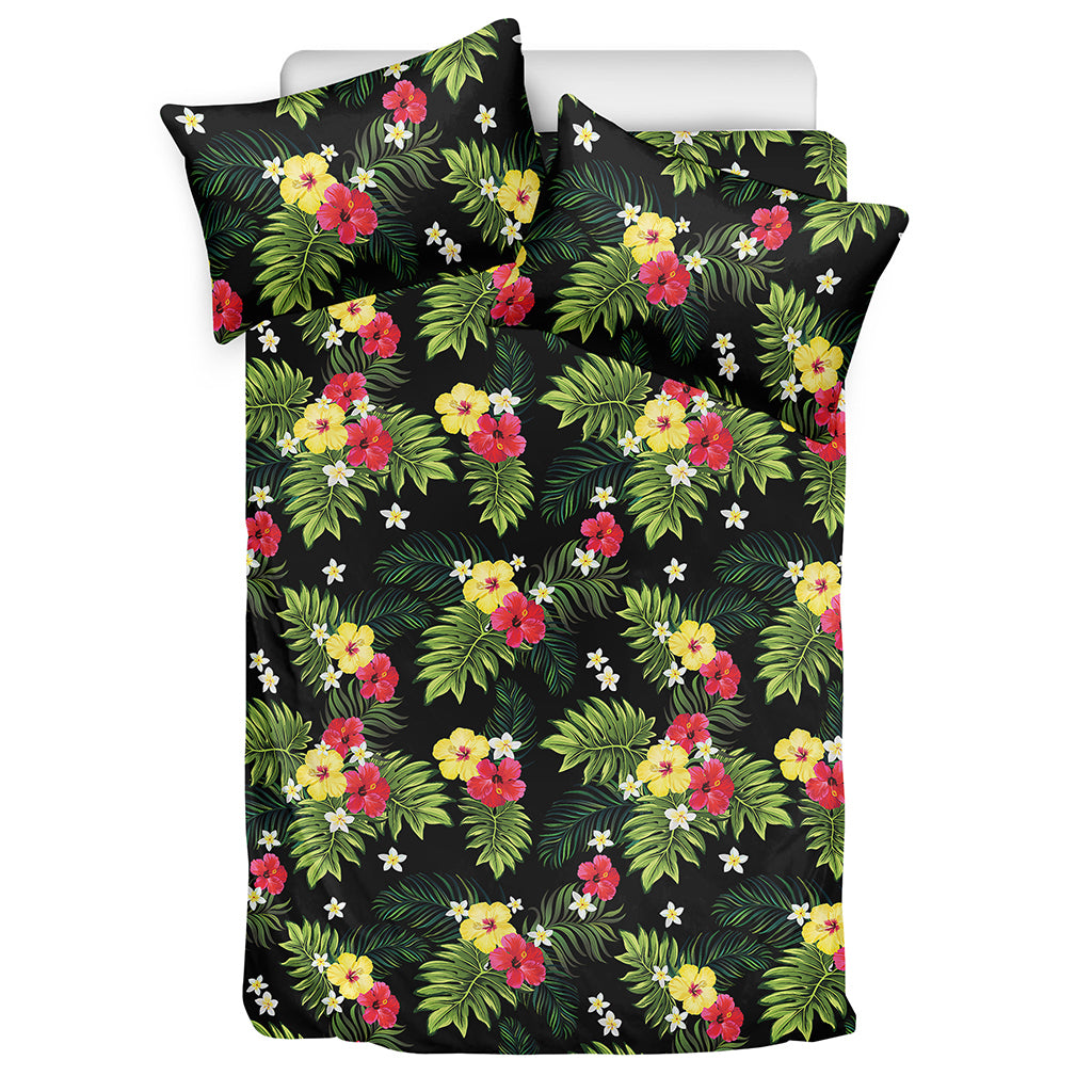 Tropical Hibiscus Aloha Pattern Print Duvet Cover Bedding Set