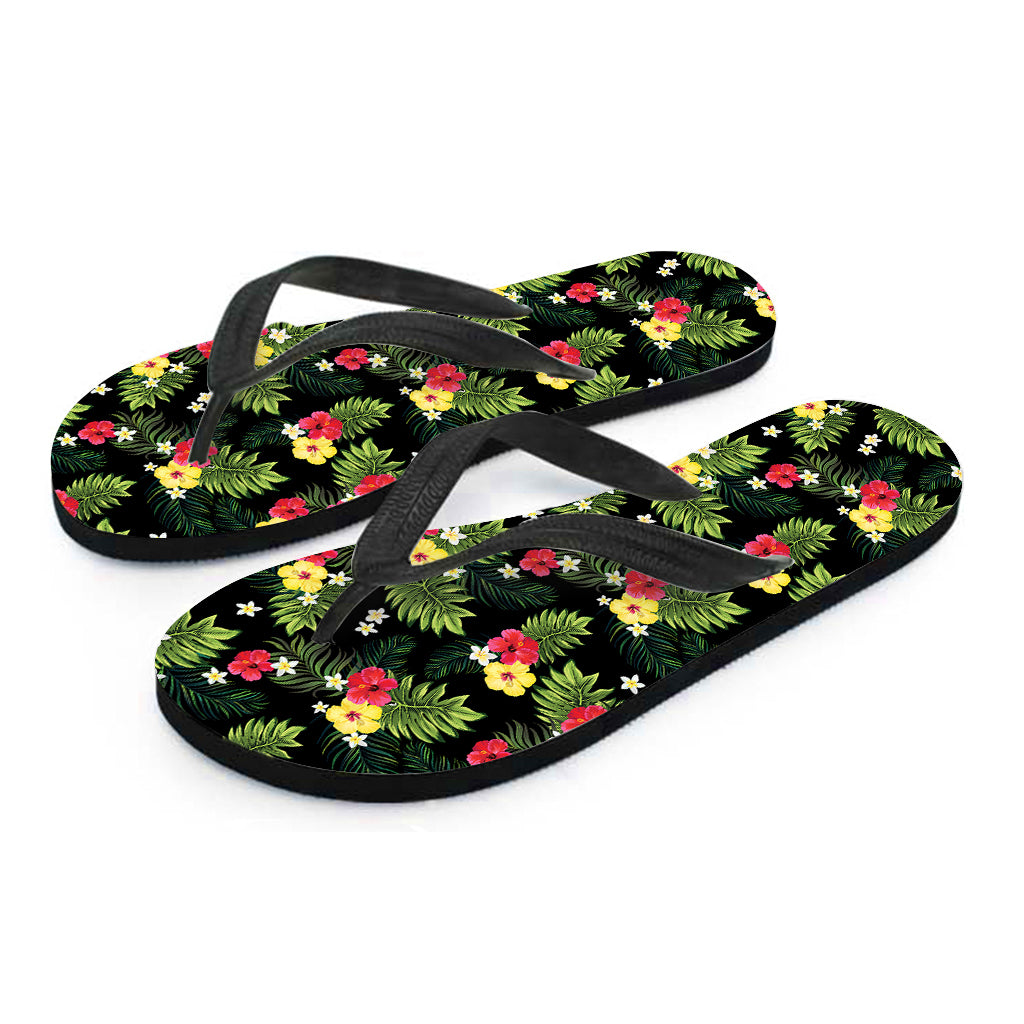 Tropical Hibiscus Aloha Pattern Print Flip Flops