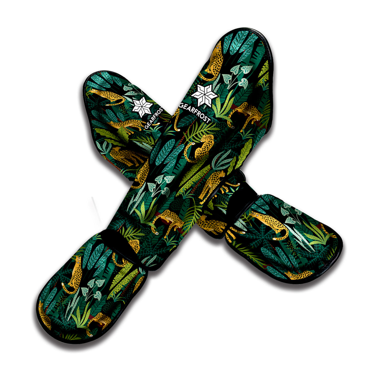 Tropical Jaguar Pattern Print Muay Thai Shin Guard