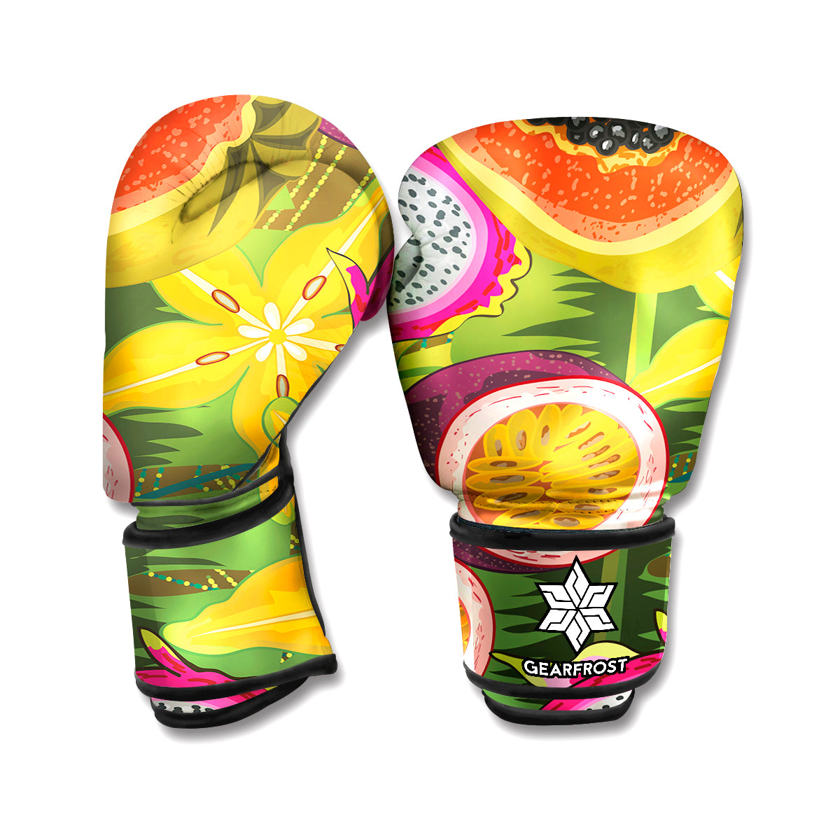 Tropical Jungle Fruits Pattern Print Boxing Gloves