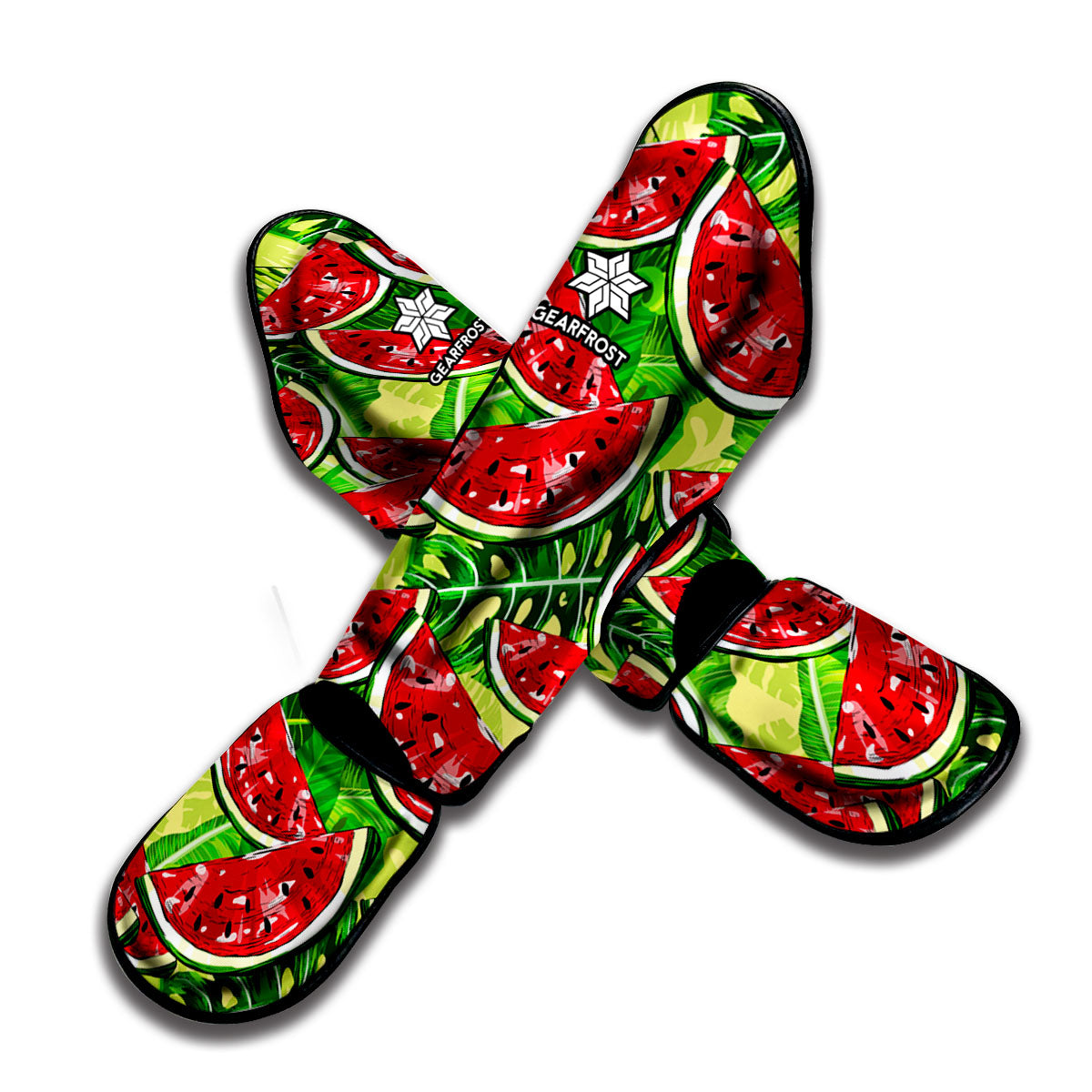 Tropical Leaves Watermelon Pattern Print Muay Thai Shin Guard