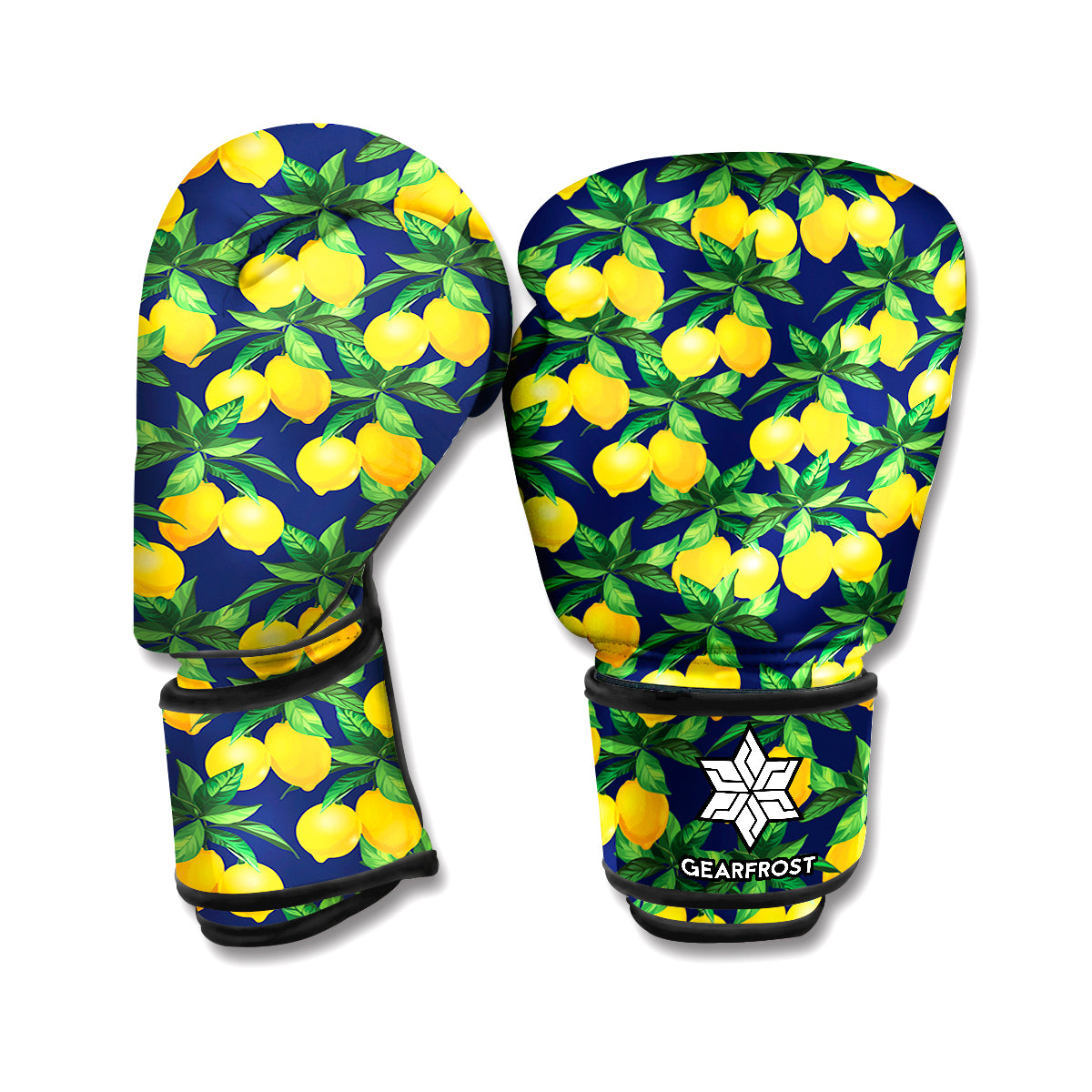 Tropical Lemon Pattern Print Boxing Gloves