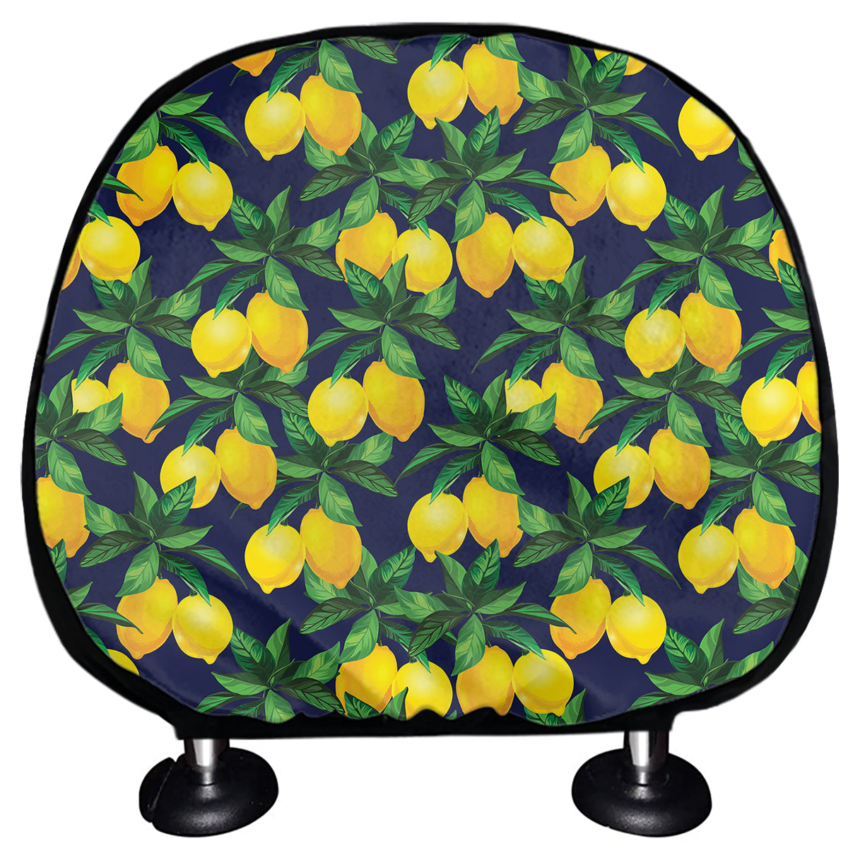 Tropical Lemon Pattern Print Car Headrest Covers