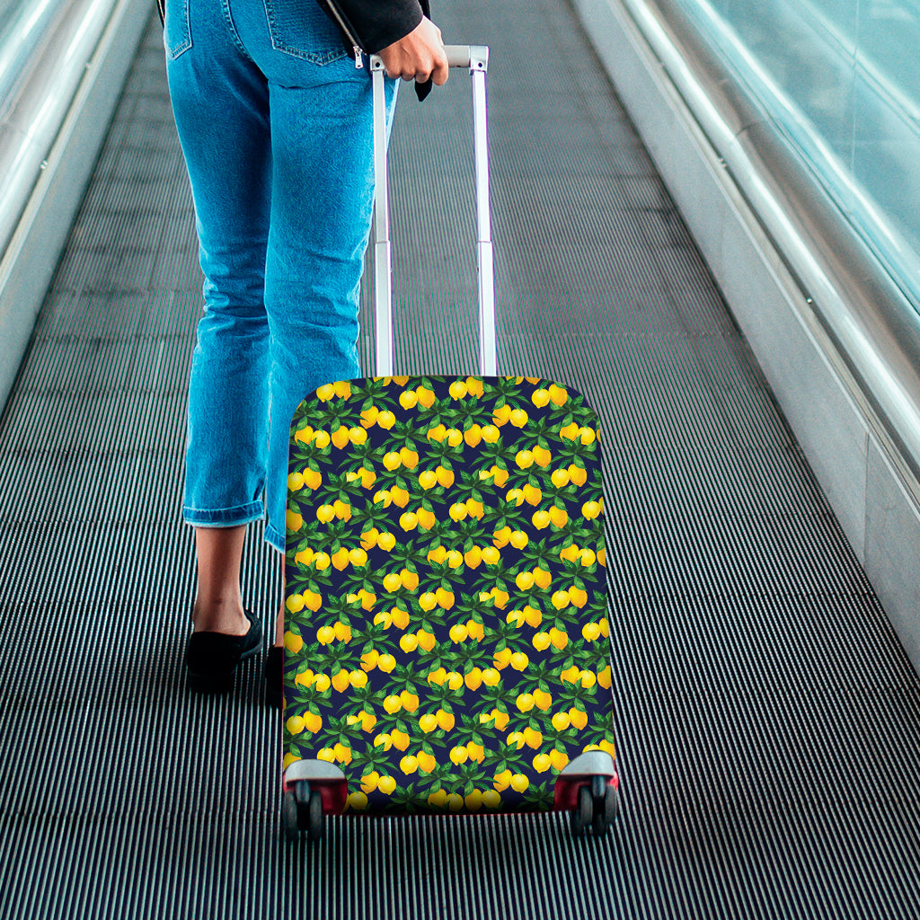 Tropical Lemon Pattern Print Luggage Cover