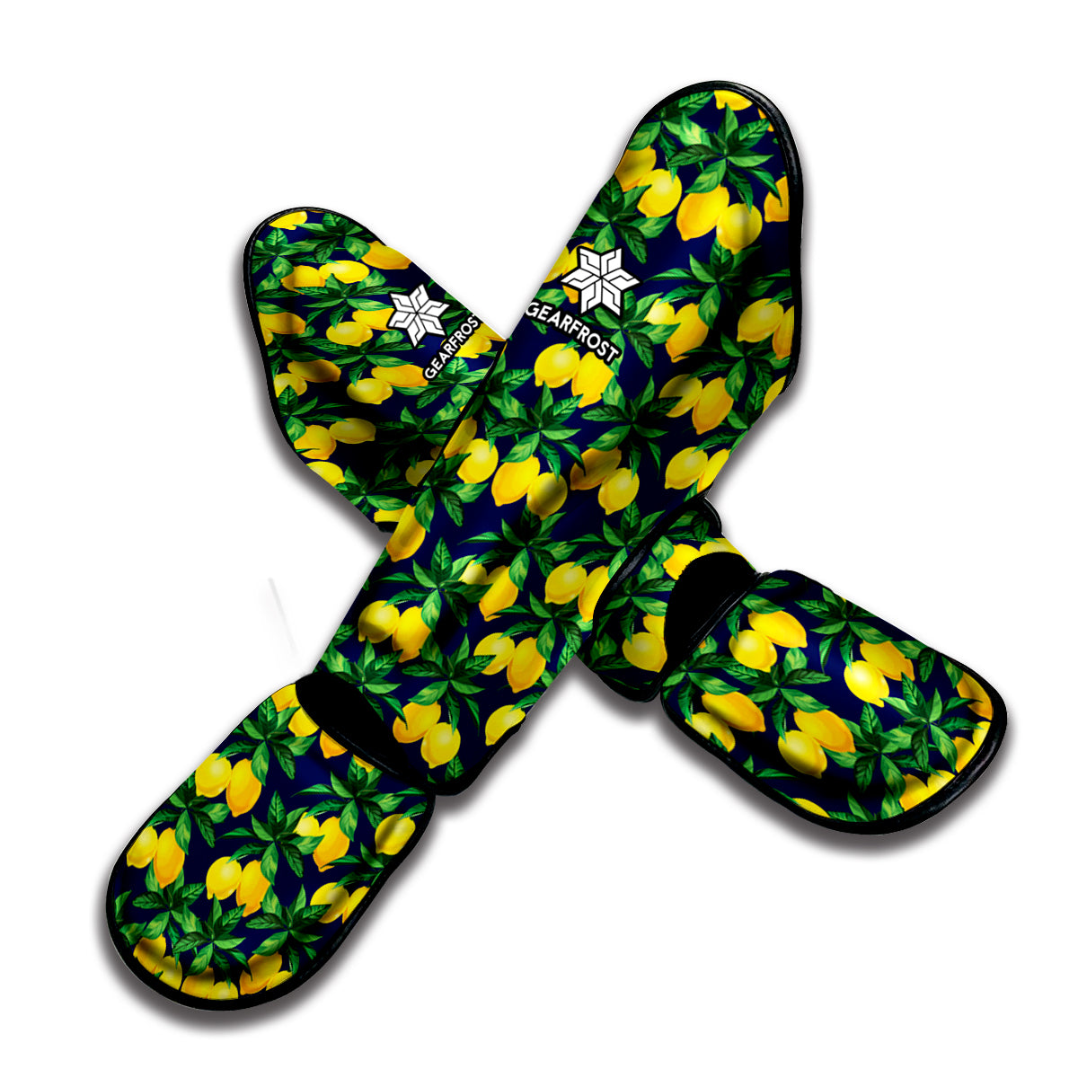 Tropical Lemon Pattern Print Muay Thai Shin Guard