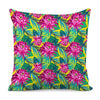 Tropical Lotus Pattern Print Pillow Cover