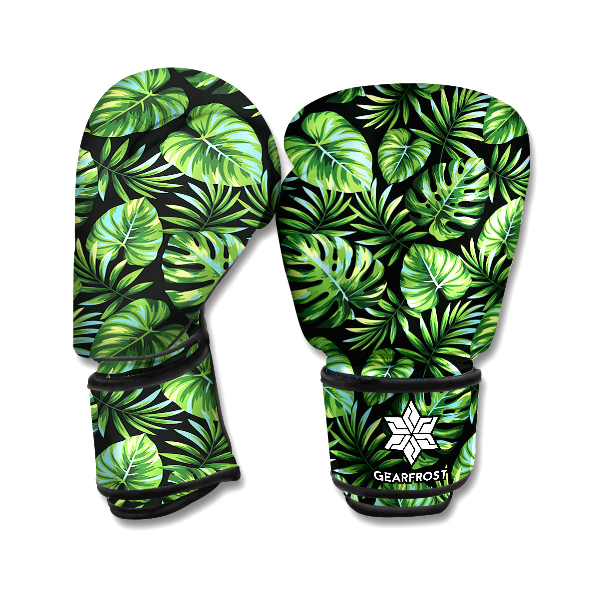 Tropical Monstera Leaves Pattern Print Boxing Gloves