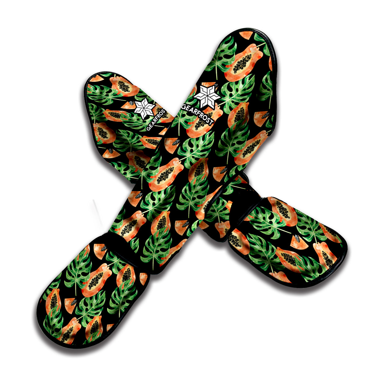 Tropical Papaya Pattern Print Muay Thai Shin Guard