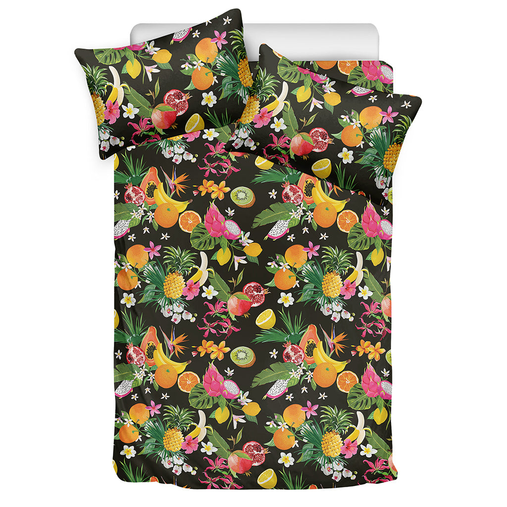 Tropical Paradise Fruits Pattern Print Duvet Cover Bedding Set