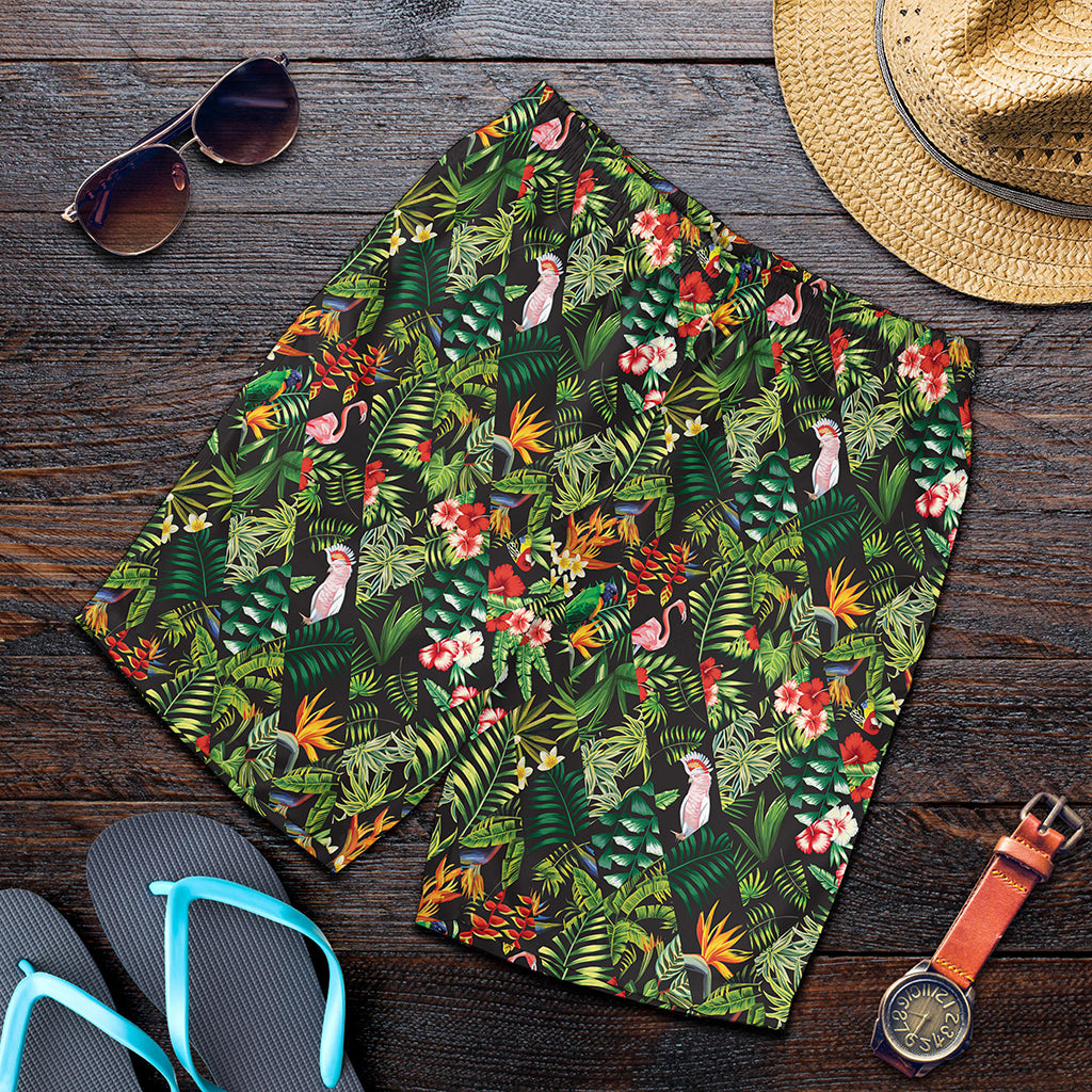 Tropical Patchwork Pattern Print Men's Shorts