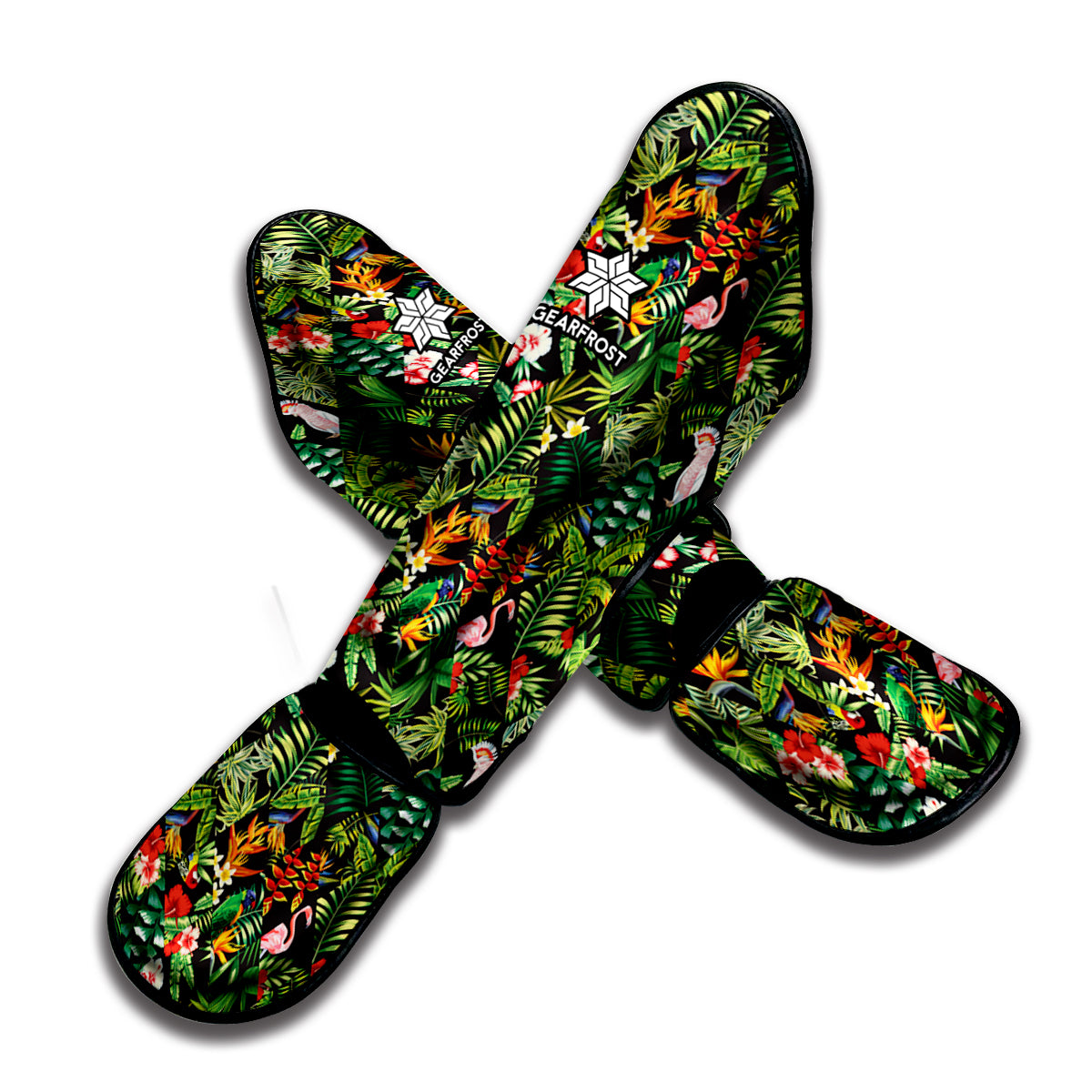Tropical Patchwork Pattern Print Muay Thai Shin Guard
