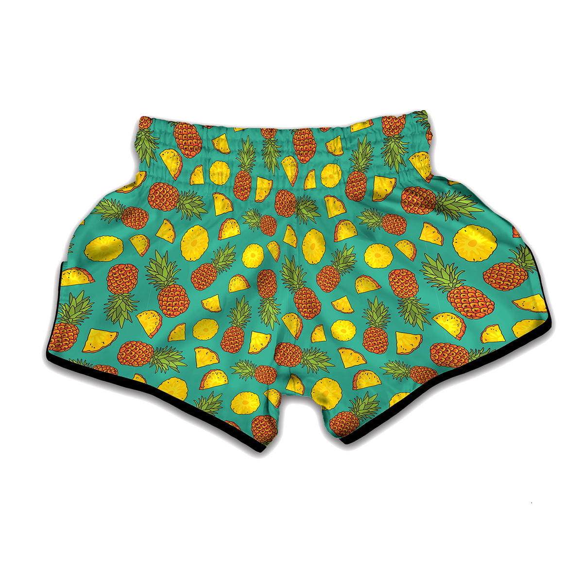 Tropical Pineapples Pattern Print Muay Thai Boxing Shorts