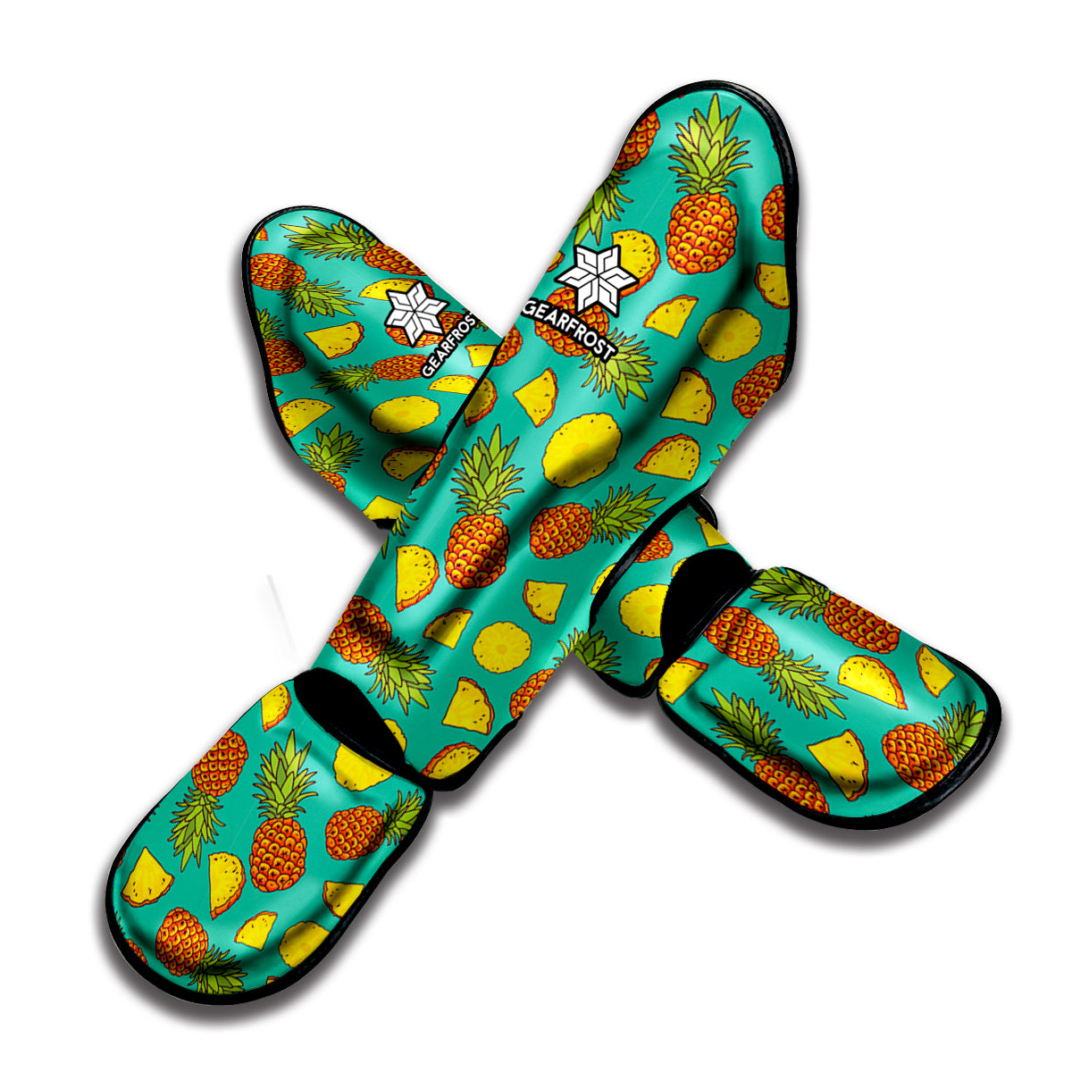 Tropical Pineapples Pattern Print Muay Thai Shin Guard