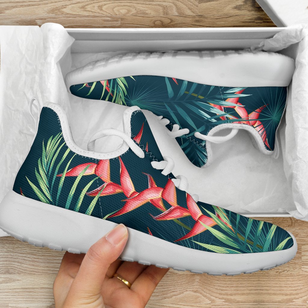 Tropical Plants Hawaii Pattern Print Mesh Knit Shoes GearFrost