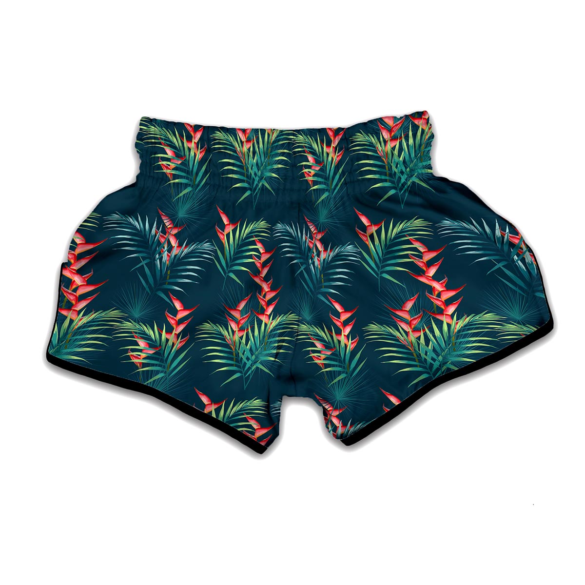 Tropical Plants Hawaii Pattern Print Muay Thai Boxing Shorts