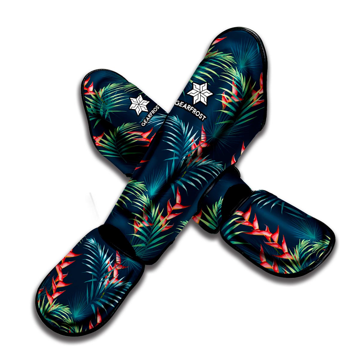 Tropical Plants Hawaii Pattern Print Muay Thai Shin Guard