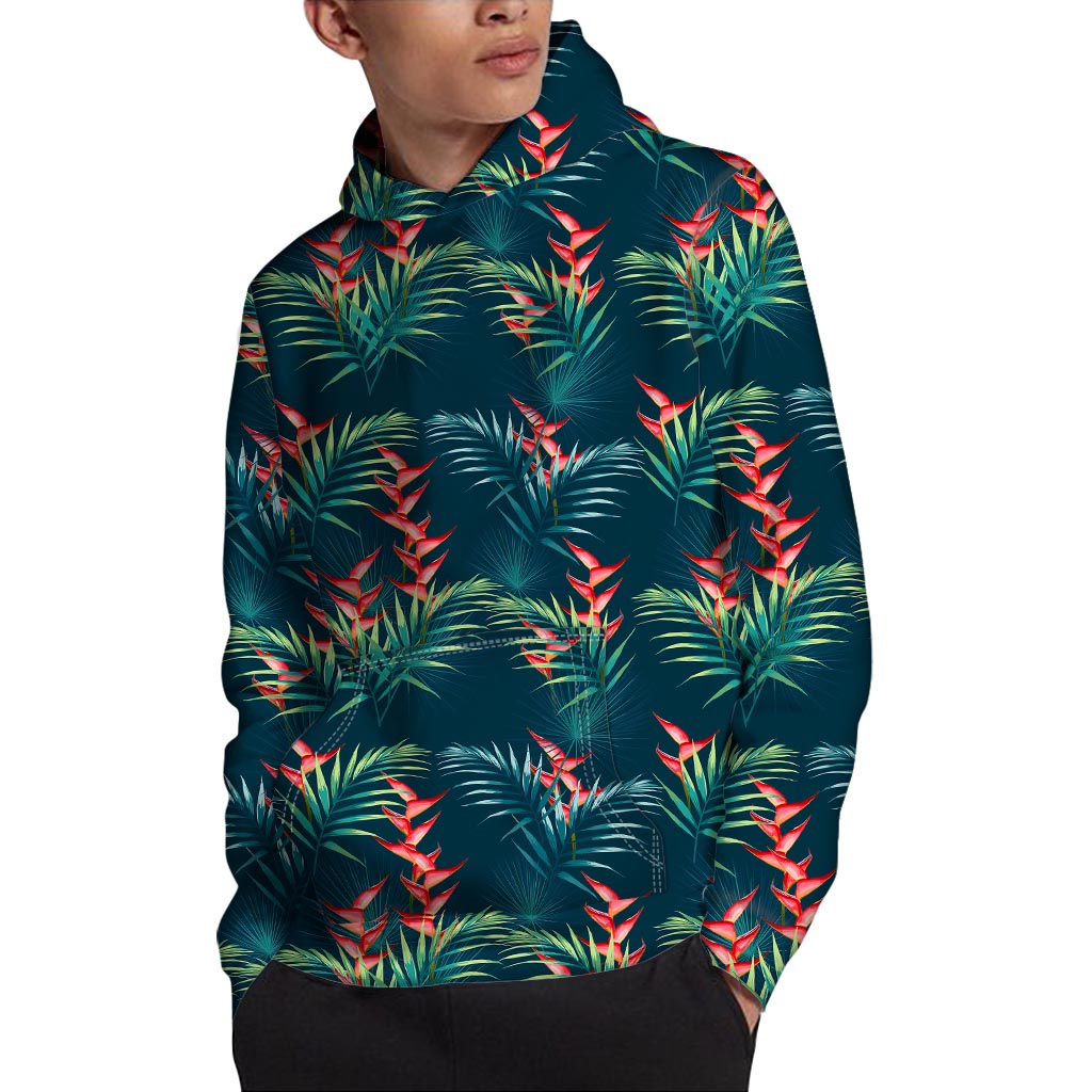Tropical Plants Hawaii Pattern Print Pullover Hoodie