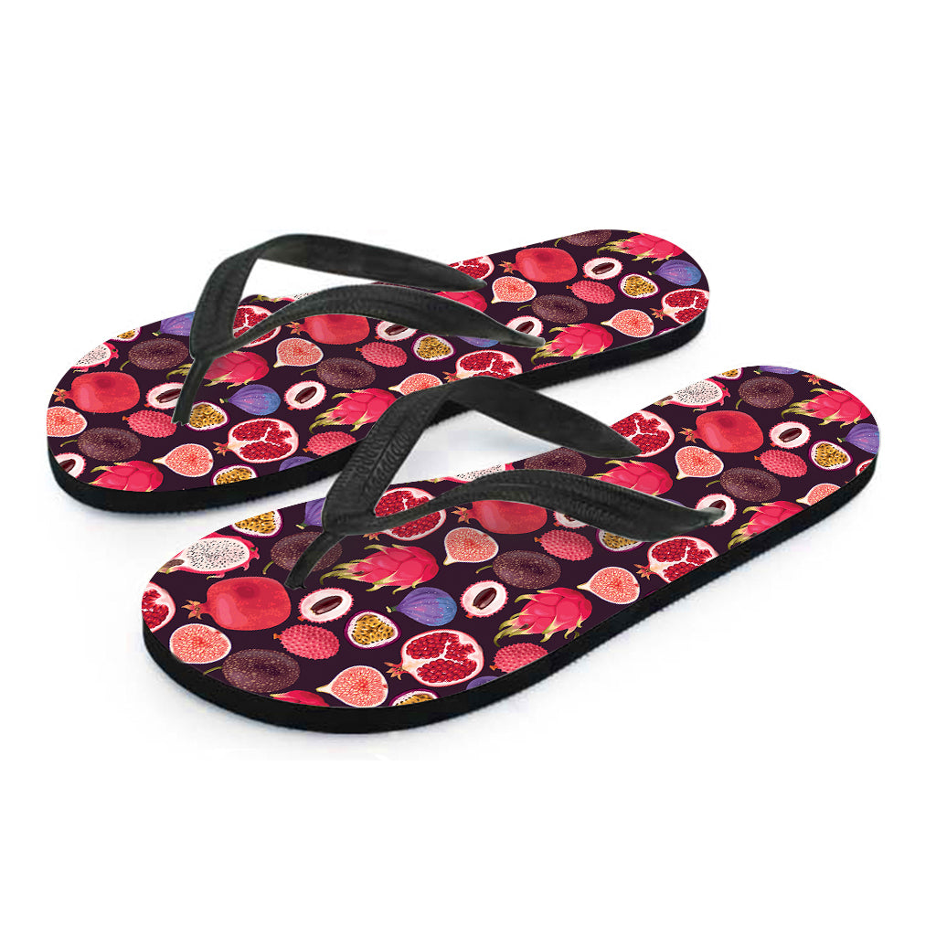 Tropical Summer Fruits Pattern Print Flip Flops