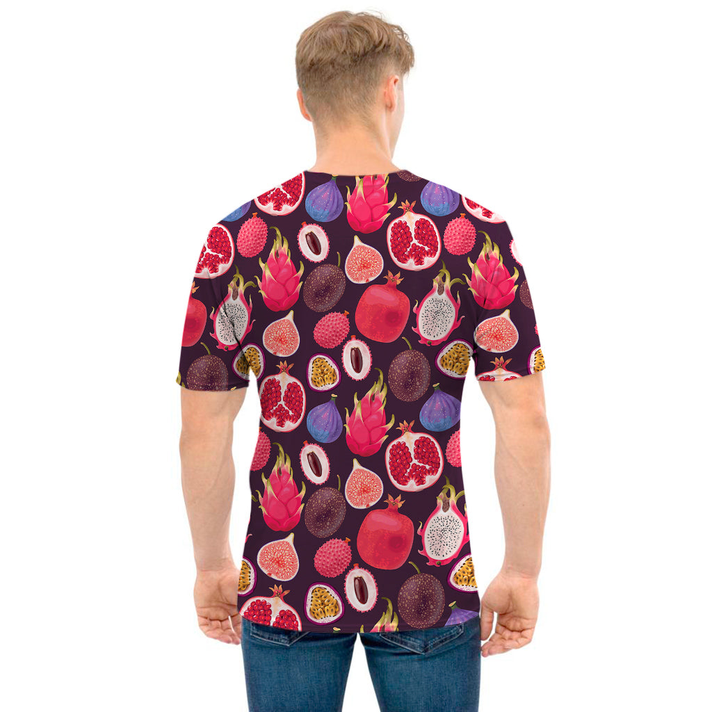 Tropical Summer Fruits Pattern Print Men's T-Shirt