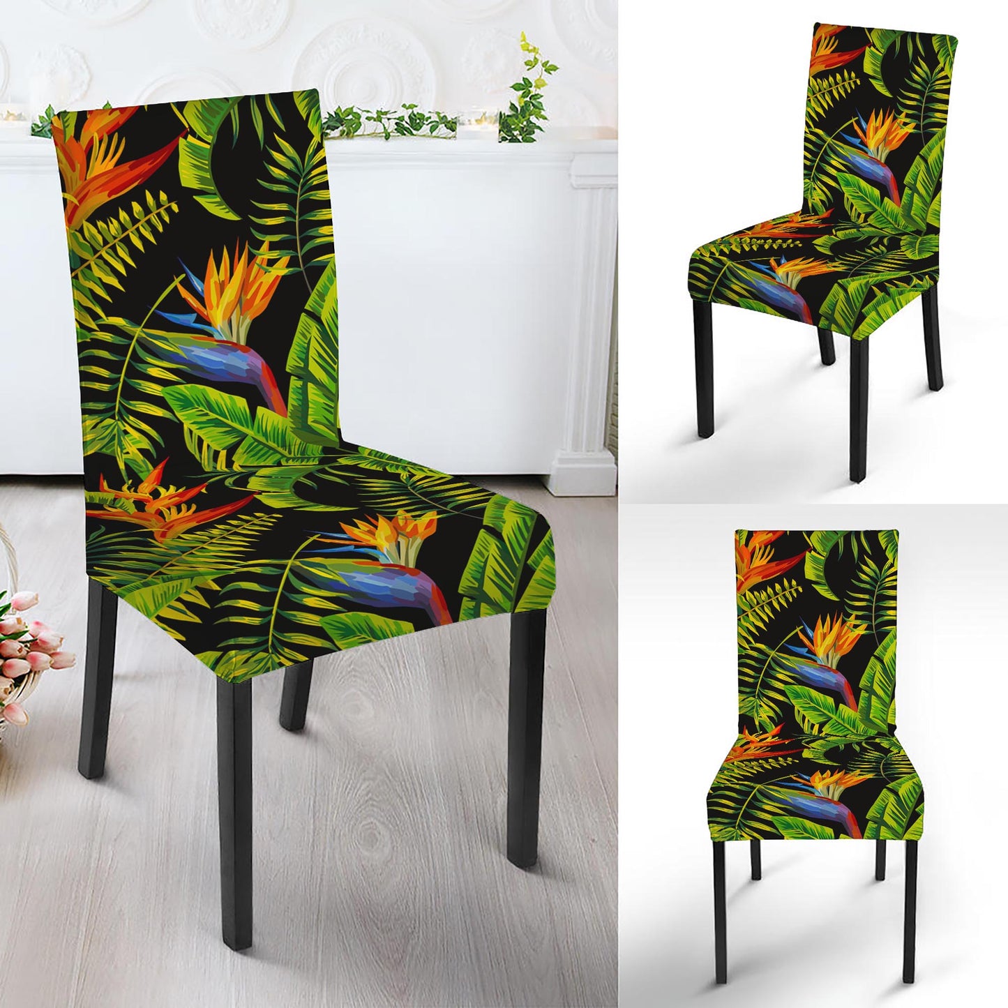 Tropical Summer Pattern Print Dining Chair Slipcover