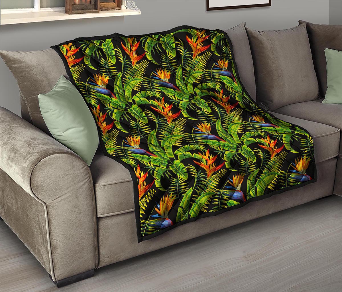 Tropical Summer Pattern Print Quilt
