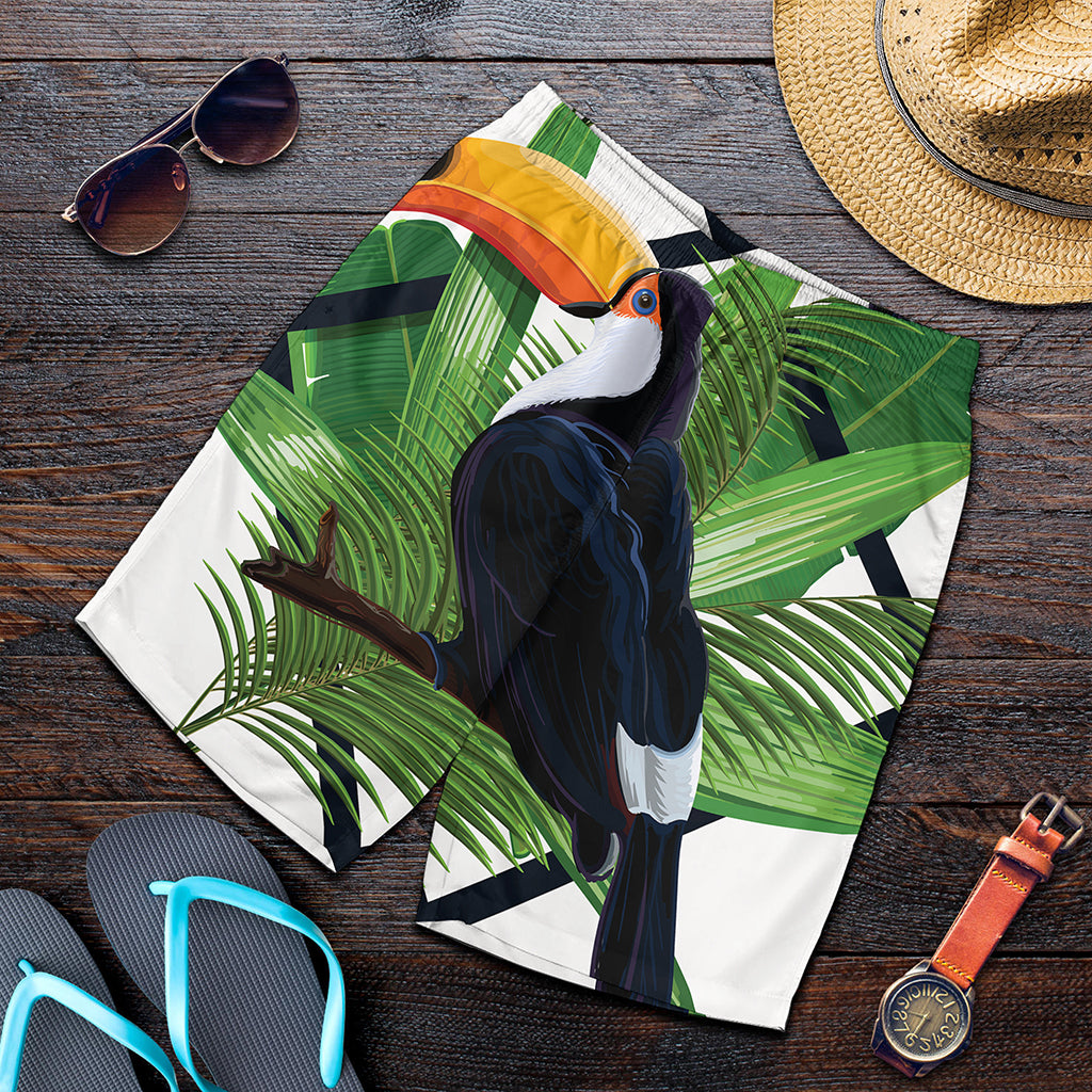 Tropical Toco Toucan Print Men's Shorts