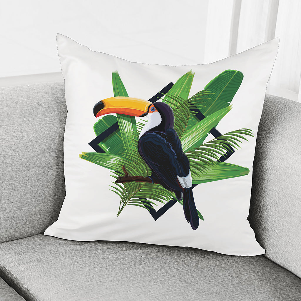 Tropical Toco Toucan Print Pillow Cover