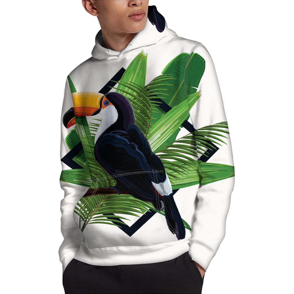 Tropical Toco Toucan Print Pullover Hoodie