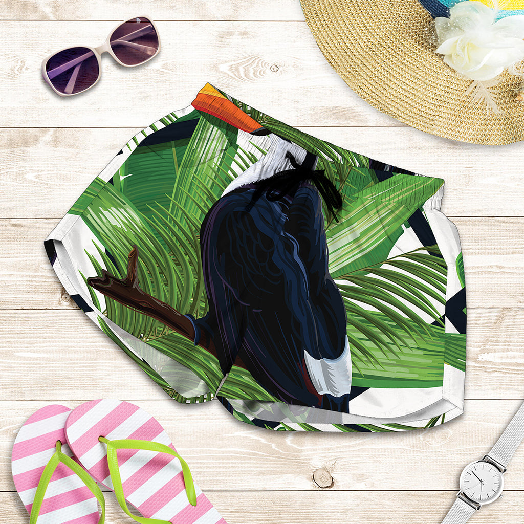 Tropical Toco Toucan Print Women's Shorts