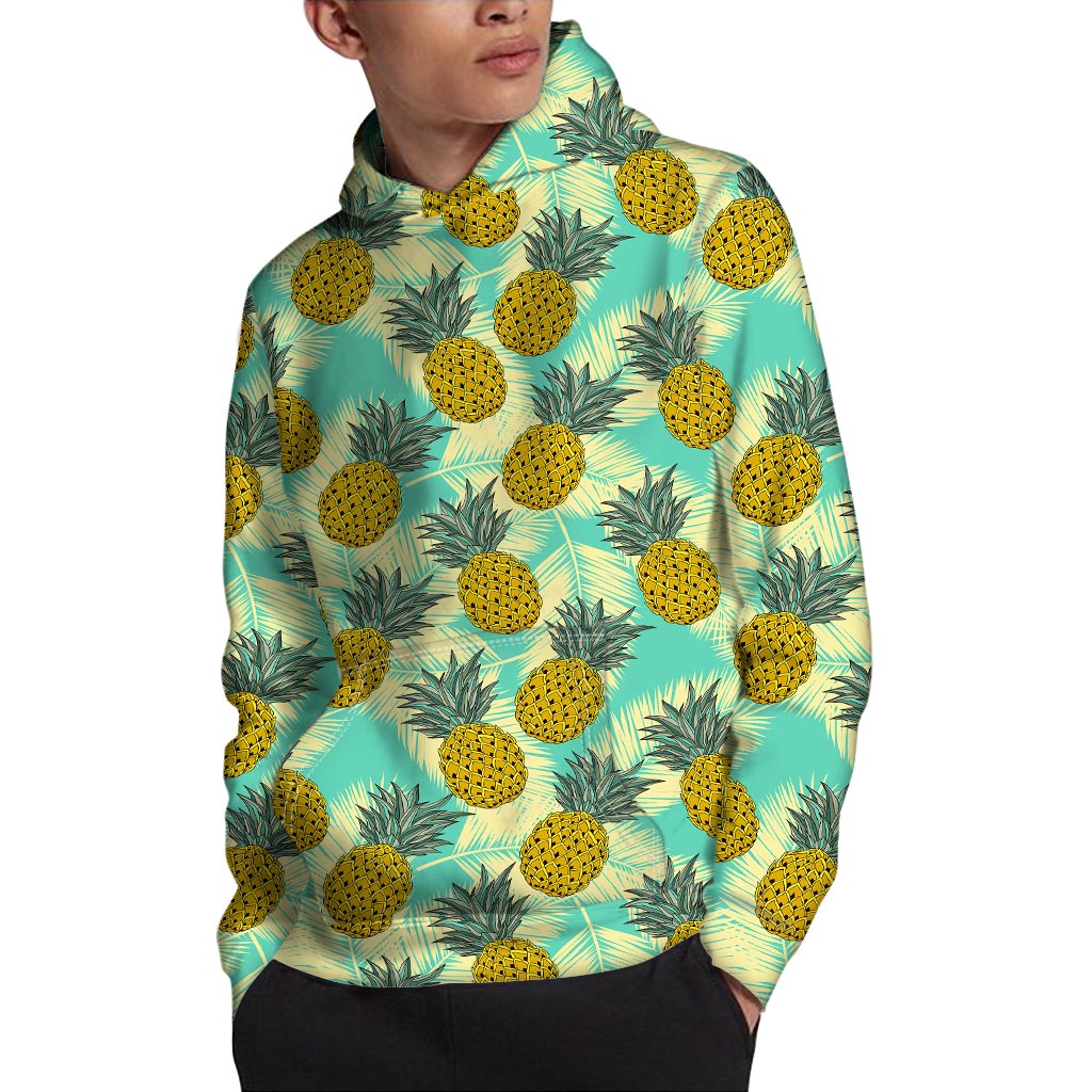 Tropical Vintage Pineapple Pattern Print Pullover Hoodie
