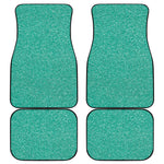 Turquoise Glitter Artwork Print (NOT Real Glitter) Front and Back Car Floor Mats