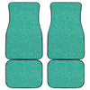 Turquoise Glitter Artwork Print (NOT Real Glitter) Front and Back Car Floor Mats
