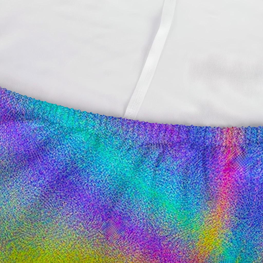 Turquoise Holographic Trippy Print Sofa Cover